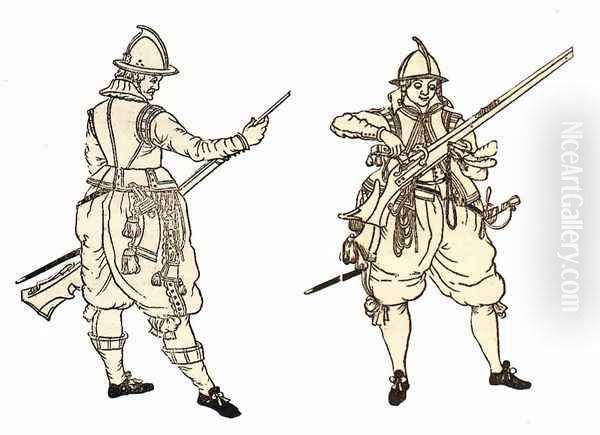 The Exercise of Armes (details) 1619 - view 1