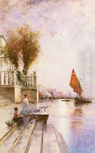 A Venetian Canal by Wilhelm von Gegerfelt