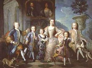 Portrait of the Family of the Duke of Valentinois by Pierre Gobert