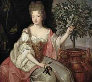 Portrait of Francoise Marie de Bourbon 1677-1749 Duchess of Orleans by Pierre Gobert