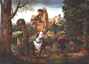 The Flight into Egypt by Lucas Gassel