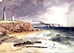 Lighthouse Queenscliff Victoria by Samuel Thomas Gill