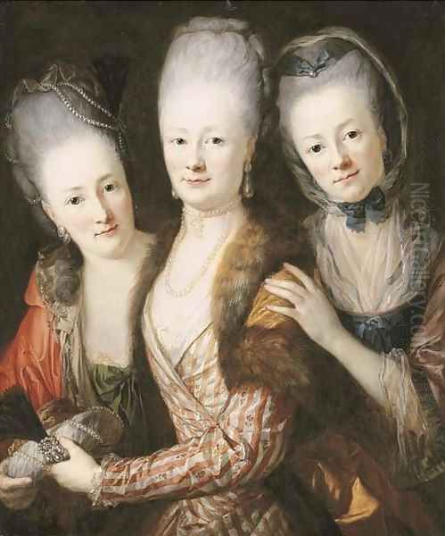 Group portrait of the daughters of Johann Julius von Vieth und Glossenau Juliane Corline, Edle von der Planitz (1752-1832), Sophie Juliane Elisabeth - view 1