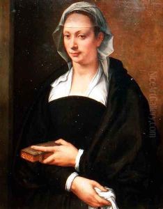 Portrait of a Lady in a White Veil by Michele di Ridolfo del Ghirlandaio (see Tosini)