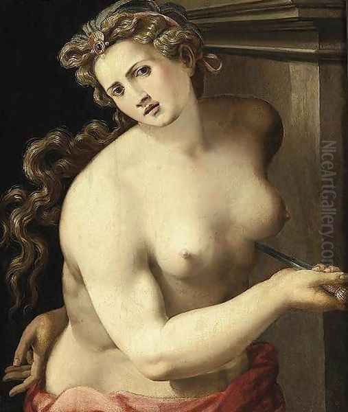 Lucretia 1540s by Michele di Ridolfo del Ghirlandaio (see Tosini)