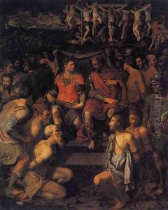 The Martyrdom of the 10.000, 1550s by Michele di Ridolfo del Ghirlandaio (see Tosini)