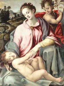 The Madonna and Child with the Infant Saint John the Baptist by Michele di Ridolfo del Ghirlandaio (see Tosini)