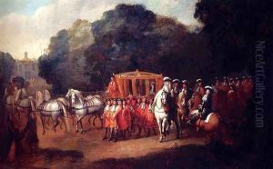 William III's Procession To The Houses Of Parliament by Alexander Van Gaelen