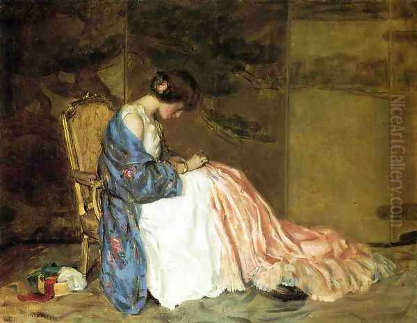 Girl Sewing - The Party Dress - view 1