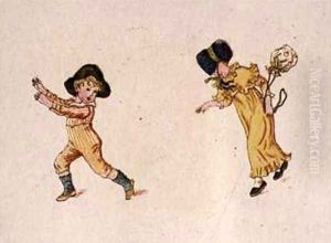Playing Baby from A Day in a Childs Life by Kate Greenaway