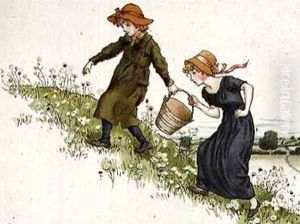 Jack and Jill from April Babys Book of Tunes by Kate Greenaway