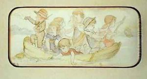 Seven Children in a Boat