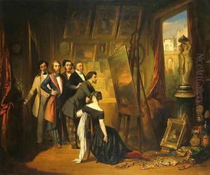 Interior of Bruyas's Study by Auguste Glaize
