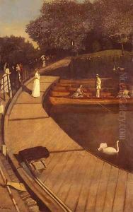 The Boating Pond, Battersea Park by Walter Greaves