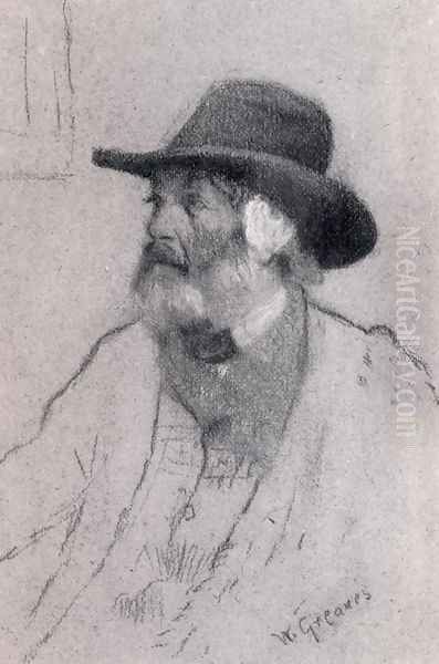 Portrait Of Thomas Carlyle, Seated, Half-Length, Wearing A Hat - view 1