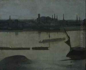 A Grey Day Battersea by Walter Greaves