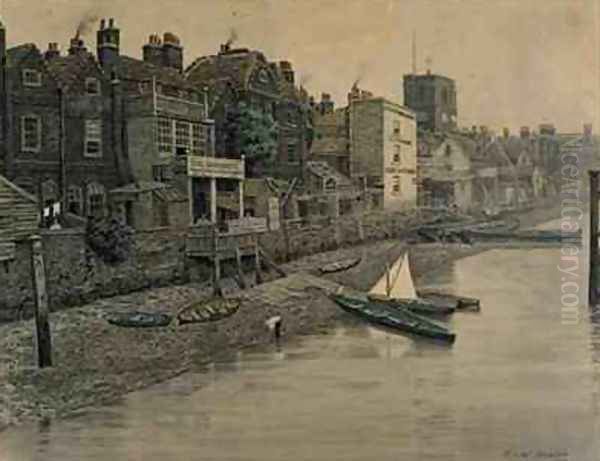 A Thames View Showing the Adam and Eve Tavern in Chelsea - view 1