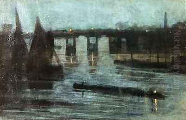 Nocturne Old Battersea Bridge by Walter Greaves