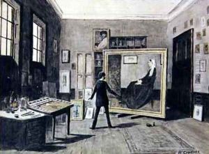 Whistler Painting in his Studio by Walter Greaves