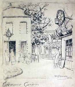 James McNeill Whistler in the Cremorne Gardens Chelsea by Walter Greaves