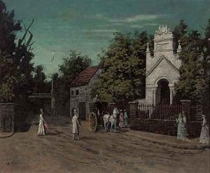 The entrance to Cremorne Gardens, Chelsea