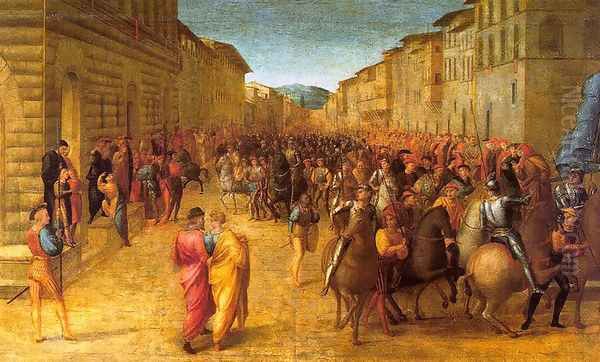 Entry of Charles VIII into Florence 1518 by Francesco Granacci