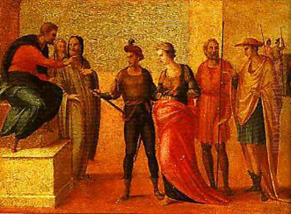 A Female Saint in Front of a Judge - view 1