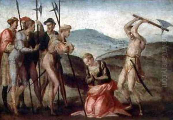 The martyrdom of a female saint - view 1