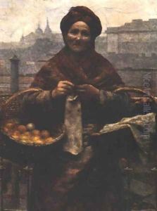 Jewess with Lemons by Aleksander Gierymski