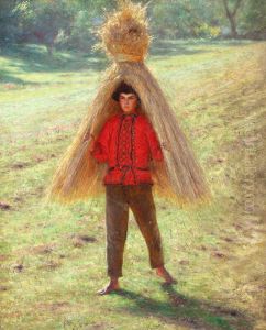Boy Carrying a Sheaf by Aleksander Gierymski