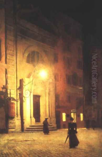 Street in Rome at Night - view 1