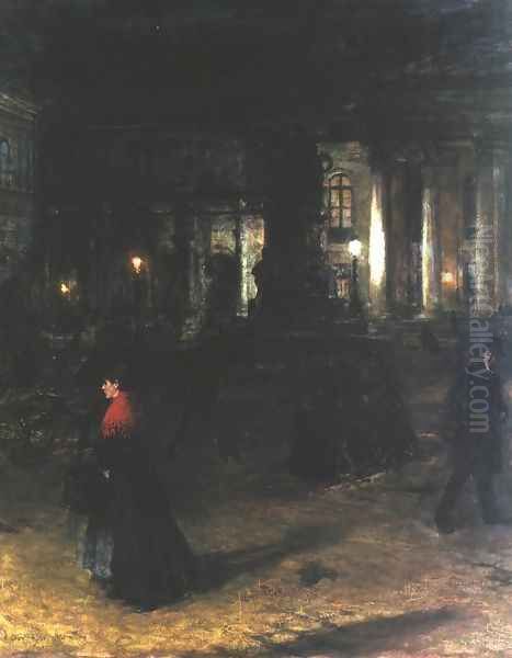 Maximilianplatz in Munich at Night - view 1