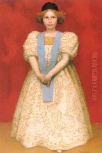 Girl in Renaissance Costume by Thomas Cooper Gotch