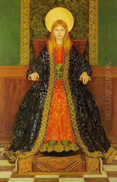 The Child Enthroned by Thomas Cooper Gotch