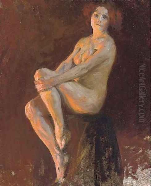 Seated female nude - view 1