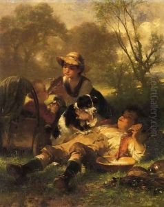 Children Playing Family by Jakob Grunenwald