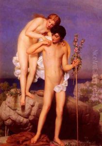 Daphnis Et Chloe Revenant De La Montagne (Daphnis and Chloe Returning from the Mountain) by Gleyre Charles