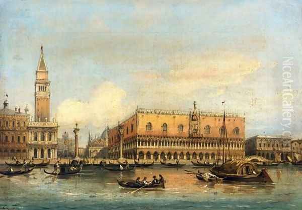 Gondolas Before the Doge's Palace, Venice - view 1