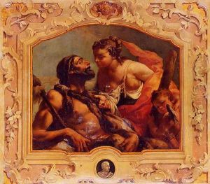 Hercules And Omphale by Jacopo Guarana