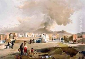 The Temple of Jupiter and the Forum at Pompeii by Giacinto Gigante