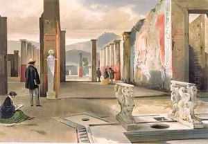 Tourists Visiting the Ruins of Pompeii