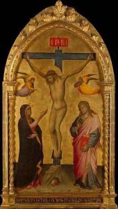 Crucifixion with the Virgin and St John by Niccolo di Pietro Gerini