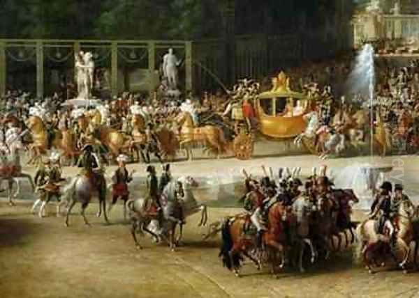 The Entry of Napoleon 1769-1821 and Marie Louise 1791-1847 into the Tuileries Gardens on the Day of their Wedding - view 1