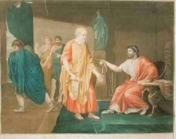 Sophocles at the age of 83 is honoured with an olive wreath by the Athenian Magistrate - view 1
