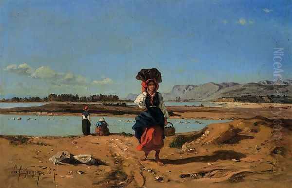 Laundresses by the Durance - view 1