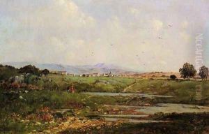 Small Provencal Village at the Base of the Hills by Paul-Camille Guigou