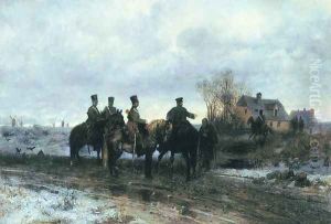 Polish Patrol in 1830 by Maksymilian Gierymski