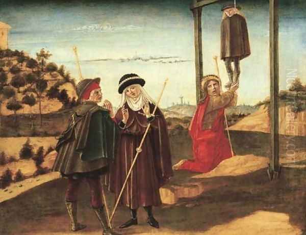 Saint James the Greater rescuing the pilgrim unjustly condemned to death at Toulouse (panel from a predella) - view 1