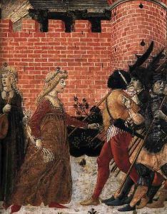 The Meeting of Jephthah and his Daughter (detail) c. 1470 by Benvenuto Di Giovanni Guasta