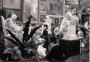 At the Vienna International Art Exhibition of 1882 by Wilhelm Gause